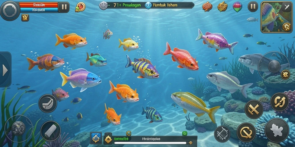 Tampilan gameplay menarik dari 73K yang penuh aksi Tembak Ikan.