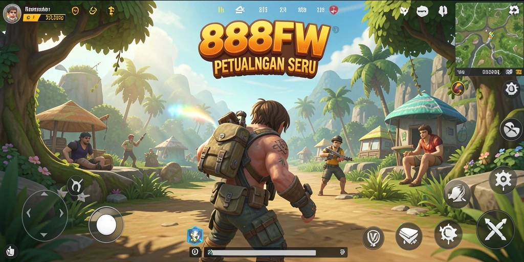 Tangkapan layar dari gameplay 888FW yang mengasyikkan di dunia terbuka.