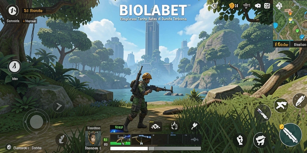 Tampilan gameplay BIOLABET yang penuh petualangan di dunia terbuka.