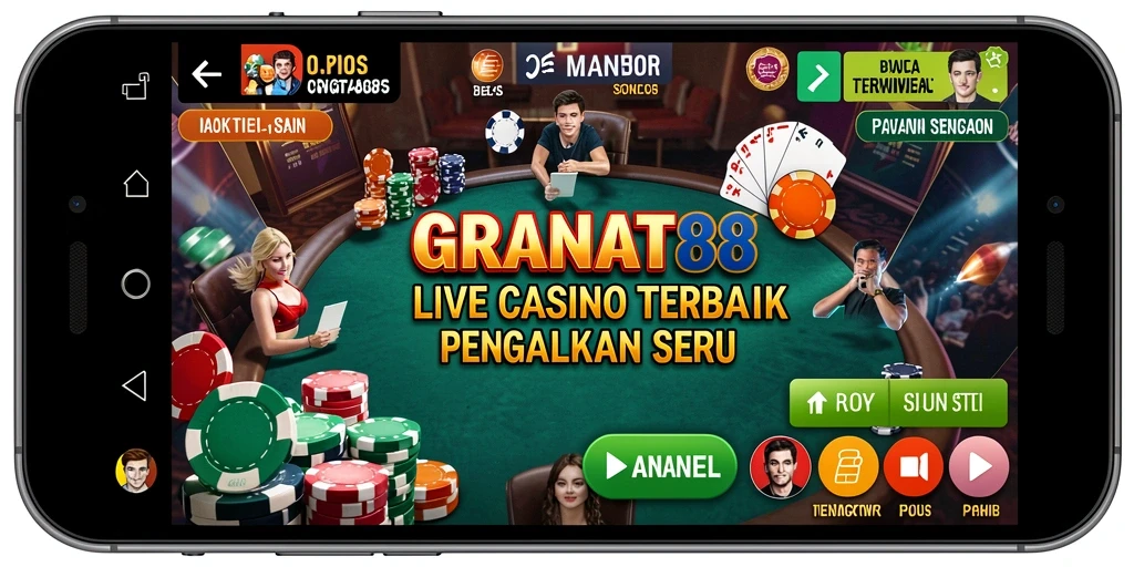 Tampilan gameplay menarik di GRANAT88 dengan dealer langsung.