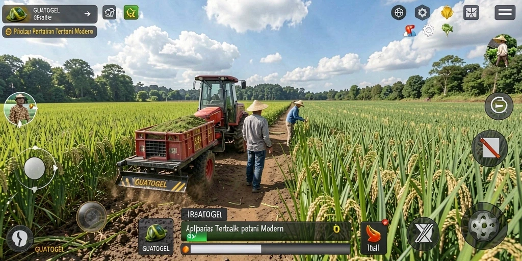 Tampilan gameplay menarik dari GUATOGEL saat bertani.