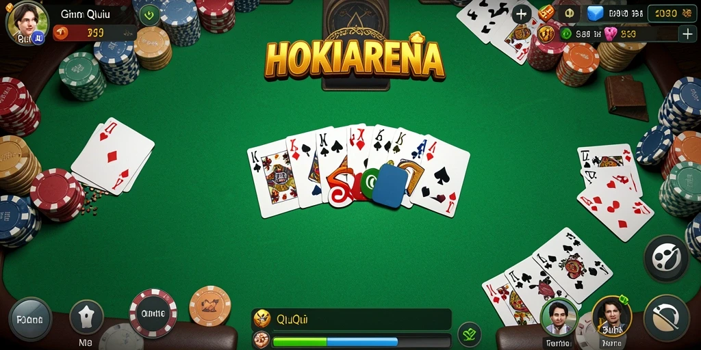 Tampilan gameplay menarik HOKIARENA saat bermain QiuQiu.