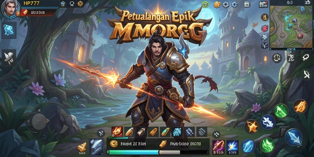 Gameplay memukau dalam dunia MMORPG yang penuh petualangan.