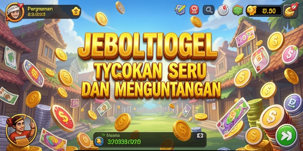 Screenshot gameplay JEBOLTOGEL menampilkan momen-momen seru dalam mengelola bisnis.