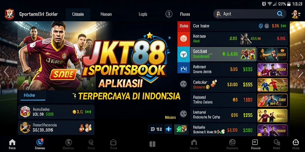Tampilan antarmuka JKT88 dengan opsi taruhan olahraga.