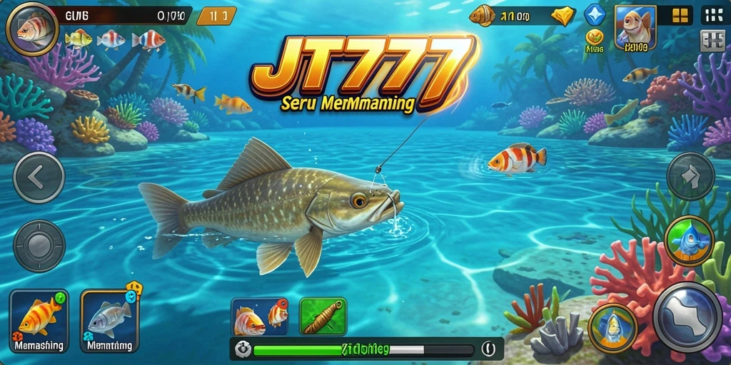 Tampilan gameplay JT777 dengan aksi memancing yang mendebarkan.