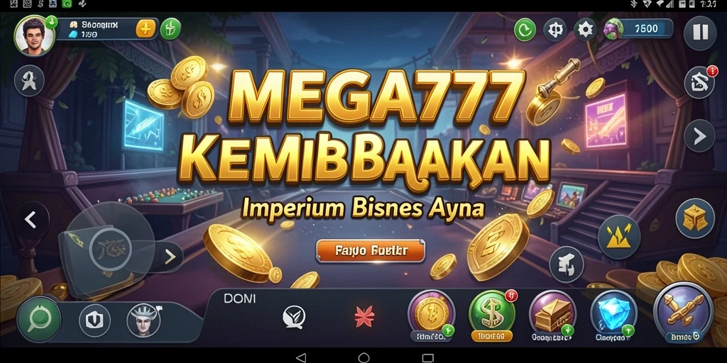 Tampilan grafis yang menarik dari gameplay MEGA777 Tycoon.