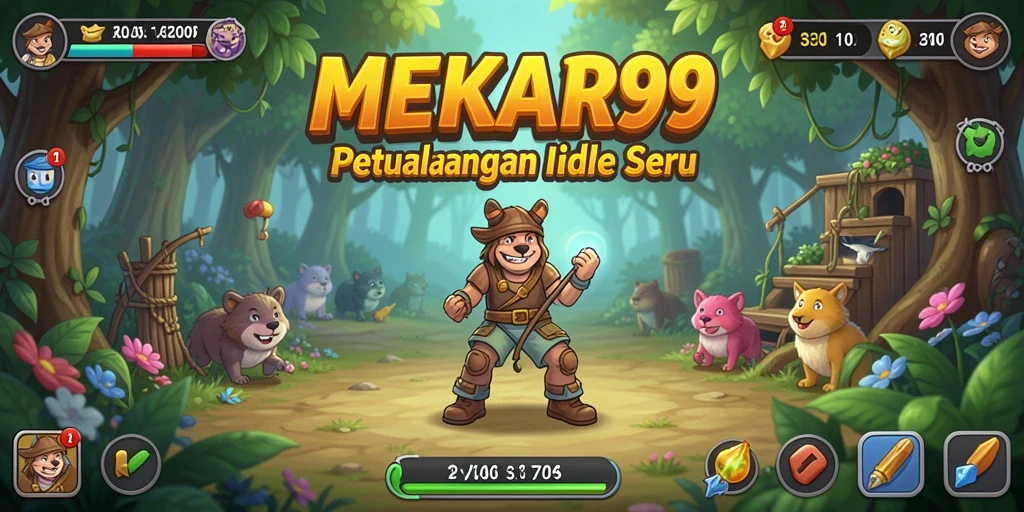 Tampilan gameplay MEKAR99 yang menarik dalam genre Idle.