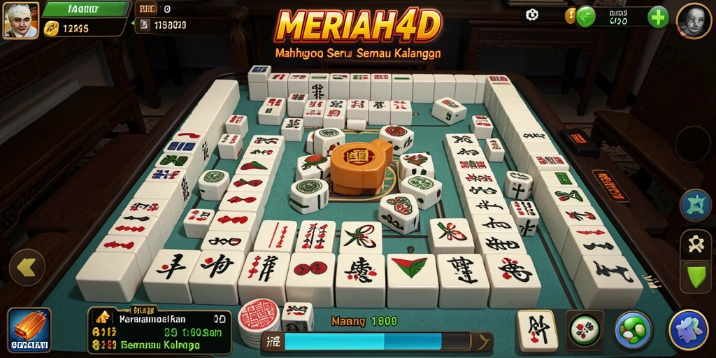 Tampilan gameplay MERIAH4D yang seru dan menarik dalam Mahjong.