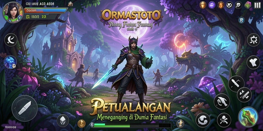 Tangkapan layar gameplay dari ORMASTOTO dengan aksi petualangan yang seru.