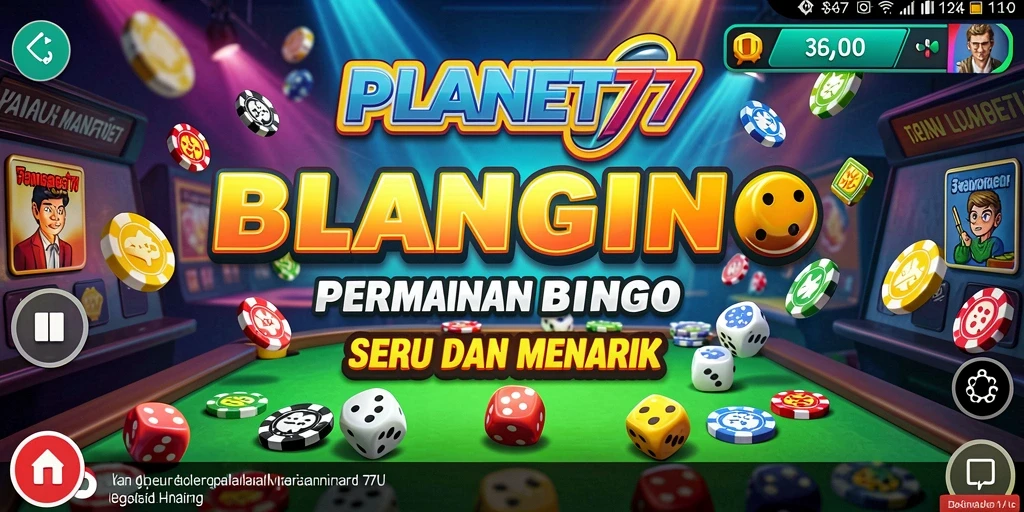 Tampilan menarik dari gameplay Bingo PLANET77.
