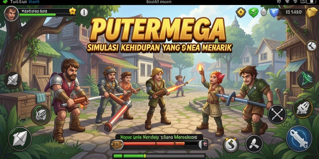 Screenshot PUTERMEGA menampilkan gameplay simulasi yang mendalam.
