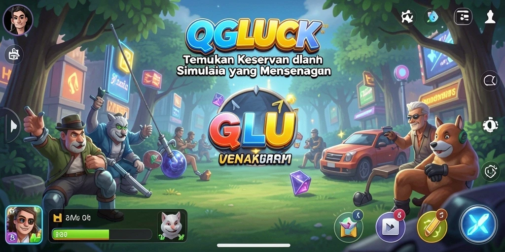Tampilan gameplay menarik di QGLUCK dengan grafis yang memukau.