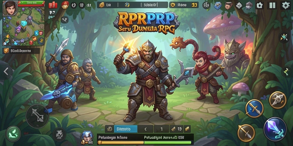 Screenshot menampilkan aksi seru dalam gameplay RPG RPRPRP.