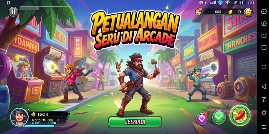 Screenshot S80 menunjukkan aksi gameplay Arcade yang menarik.