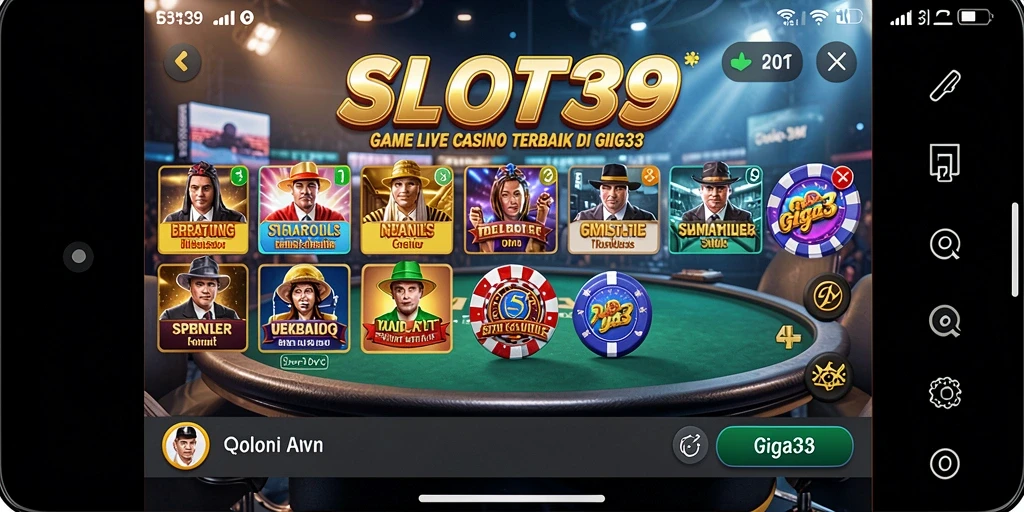 Tampilan gameplay Live Casino yang mengasyikkan di SLOT39.