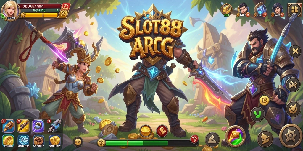 Tampilan gameplay seru di dunia fantasi SLOT88.