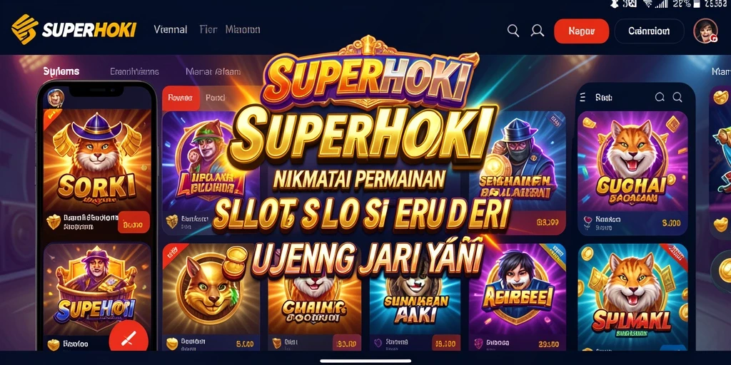 Gambaran gameplay SUPERHOKI yang menarik dan penuh warna.