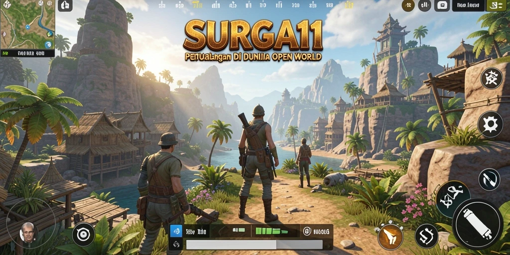 Menampilkan aksi gameplay seru dalam dunia Open World yang indah.