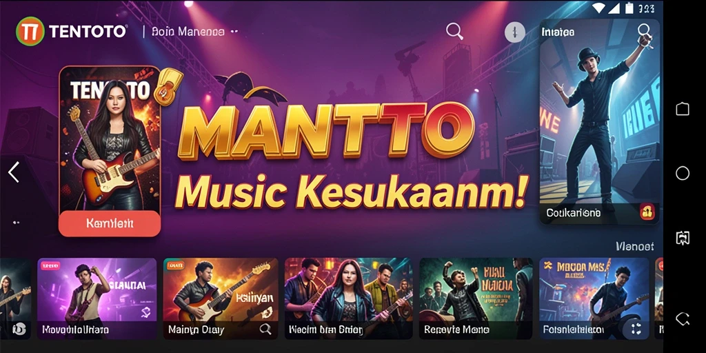 Tampilan gameplay TENTOTO yang penuh warna dan menarik.