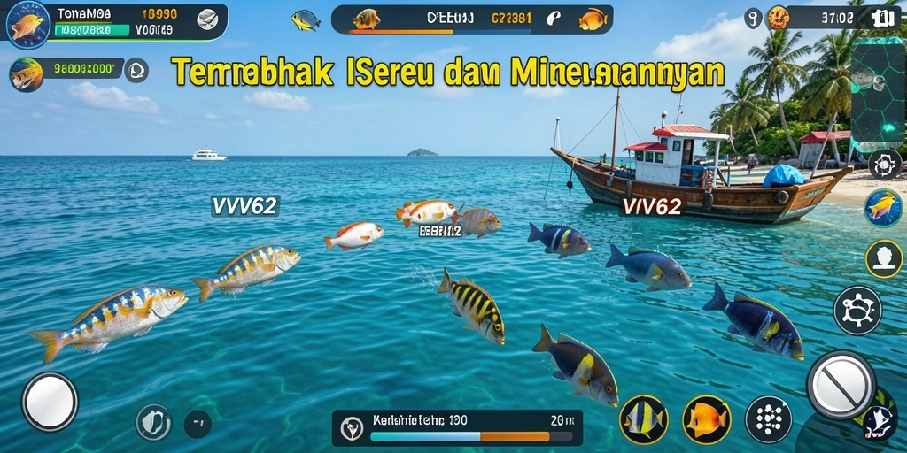 Tampilan gameplay seru Tembak Ikan dengan banyak karakter ikan.