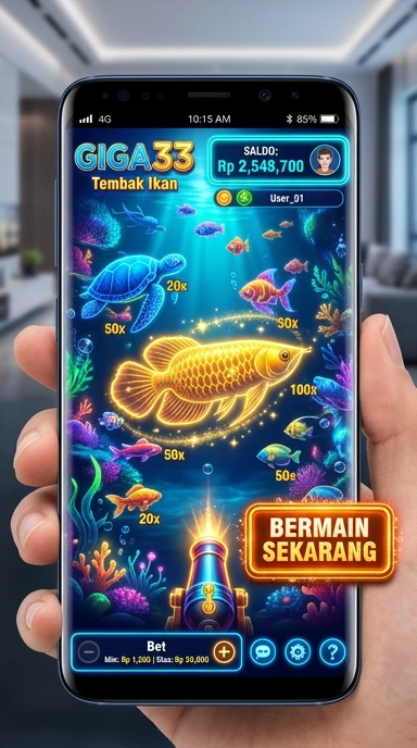 Tampilan utama aplikasi giga33 yang bersih dan terorganisir.